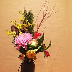机/お正月のお花のインテリア実例 - 2016-12-30 18:03:47