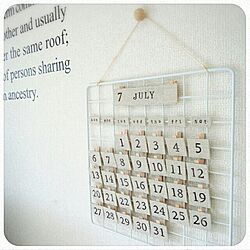 壁/天井/RoomCrip本/セリア/手作り/万年カレンダー...などのインテリア実例 - 2014-07-30 17:32:18