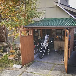 部屋全体/バイクガレージ/DIY/ガレージ/セルフビルド...などのインテリア実例 - 2016-12-09 17:34:08