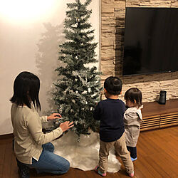 クリスマスかざり/子どもたちの作品/クリスマスツリー 180cm/加工なし/無加工...などのインテリア実例 - 2021-11-12 01:24:12