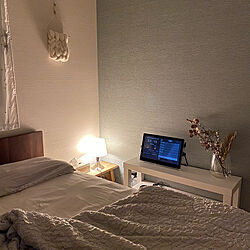 寝室/テレビ台/LACK / IKEA/LAMPAN/IKEA 照明...などのインテリア実例 - 2021-05-30 22:34:49