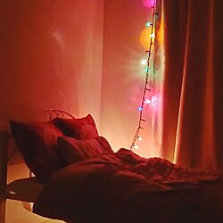 ベッド周り/クリスマス/クリスマスライト/イルミネーション/間接照明...などのインテリア実例 - 2016-11-12 17:44:34