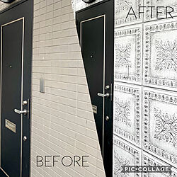 before→after/壁紙DIY/壁紙/壁紙はりました/DIY...などのインテリア実例 - 2020-05-26 20:13:39