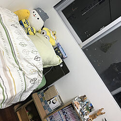 ベッド周り/マンガ/葉っぱ/ティッシュBOX/こち亀...などのインテリア実例 - 2018-12-10 21:08:14