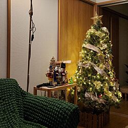 リビング/一人暮らし/クリスマスツリー150cm/アルザスツリー150㎝/クリスマスのインテリア実例 - 2023-11-04 22:55:31
