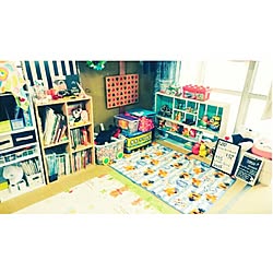 部屋全体/DIY/セリア/木箱DIY/こどものもの...などのインテリア実例 - 2016-03-27 19:27:04