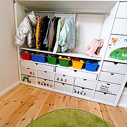 子供部屋/IKEA/DIY/収納DIY /子供用クローゼットのインテリア実例 - 2022-09-05 13:40:27