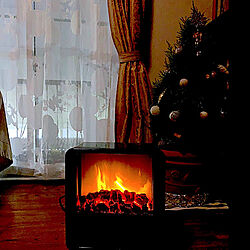 リビング/ディンプレックスの暖炉/今年初のストーブ/炎のゆらめきに癒される/クリスマス...などのインテリア実例 - 2023-11-14 23:09:06