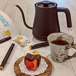 キッチン/お茶セット/チョコレートケーキ/コーヒー/BALMUDAのインテリア実例 - 2021-01-24 14:53:55