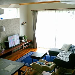 部屋全体/赤ちゃんのいる暮らし/吹き抜けリビング/新築一軒家/無印良品 壁に付けられる家具...などのインテリア実例 - 2016-07-17 11:00:53