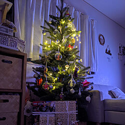 リビング/クリスマス/IKEAのクリスマスツリー/オーナメント/IKEA...などのインテリア実例 - 2020-12-25 00:45:30