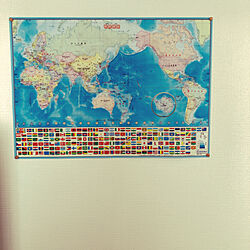 世界地図貼ってみました/壁/天井のインテリア実例 - 2021-02-23 13:51:33
