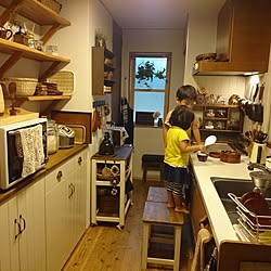 キッチン/子供と暮らす。/家具はお義父さんがDIY!のインテリア実例 - 2015-09-16 17:45:02