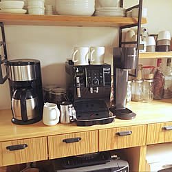 作り付けキッチン収納/ソーダストリーム/カリタのコーヒーメーカー/デロンギエスプレッソマシン/コーヒーメーカー...などのインテリア実例 - 2020-10-06 18:16:51