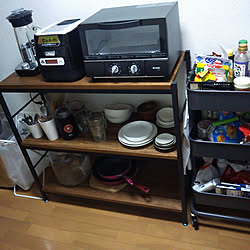 キッチン/アイアン/IKEA/1K/アイリスオーヤマ...などのインテリア実例 - 2017-08-06 22:27:33