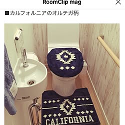 バス/トイレ/トイレの壁/RoomClipmagに掲載されました/RoomClip mag/しまむらのマルチカバー...などのインテリア実例 - 2017-05-15 08:06:56