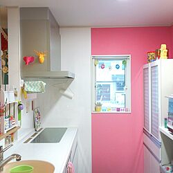 キッチン/大掃除/カラフルな部屋/トリプルIHのインテリア実例 - 2015-12-21 08:45:00