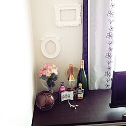 テレビ台/壁/フレーム IKEA/一人暮らし/造花のインテリア実例 - 2014-11-10 11:54:12