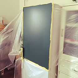 キッチン/DIY/黒板塗料/黒板/無印良品のインテリア実例 - 2015-09-27 13:38:51