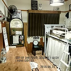 部屋全体/賃貸でも諦めない！/息子の部屋/元和室/クッションフロア...などのインテリア実例 - 2016-06-10 21:57:54