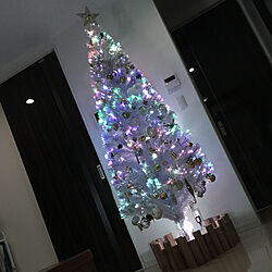 クリスマスツリー/リビング入り口/ホワイトツリー/クリスマス/癒し*´｀*...などのインテリア実例 - 2019-12-02 22:47:54