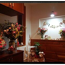 玄関/入り口/お花たち/照明のインテリア実例 - 2024-05-02 15:27:20