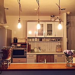 キッチン/照明/花のある暮らし/グリーンのある暮らしのインテリア実例 - 2017-07-11 19:17:25