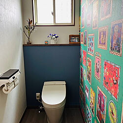 わが家のトイレ/我が家のトイレディスプレイ/我が家のトイレ/お気に入りの壁紙/ナタリーレテ壁紙...などのインテリア実例 - 2020-04-22 19:56:28