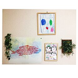 壁/天井/ポスター/ごちゃごちゃが好き/生活感のある家/観葉植物...などのインテリア実例 - 2017-01-08 11:49:48