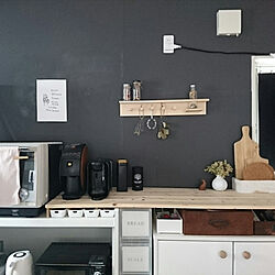 キッチン/飾り棚/DIY/黒板壁紙/壁紙DIY...などのインテリア実例 - 2020-01-28 22:06:25