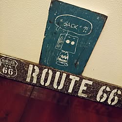 バス/トイレ/ステンシル/クラッキング塗装/ROUTE66/ロン毛じゃありませんm(__)m...などのインテリア実例 - 2016-06-12 21:11:40