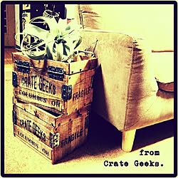 ベッド周り/年代偽装系/Crate Geeks./エイジング/ステンシル...などのインテリア実例 - 2016-08-17 19:34:50