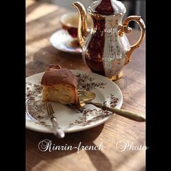 机/おやつタイム/coffee time/teatime/アップルケーキのインテリア実例 - 2016-12-07 14:55:56