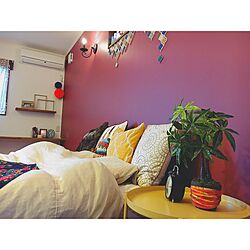 寝室/IKEA/小さなお家/ウィリアムモリス/ニトリのクッションカバー...などのインテリア実例 - 2016-10-06 22:14:29