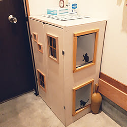 玄関/入り口/コレ、DIYしたよ！/DIY/塗装DIY/猫トイレのインテリア実例 - 2021-05-18 22:08:37