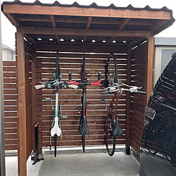 自転車壁掛け/クロスバイク/ロードバイク/自転車置き場DIY/部屋全体のインテリア実例 - 2021-05-17 12:09:17