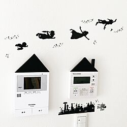 壁/天井/セリア/ディズニー/まねっこさせてもらいました/インターフォンリメイク...などのインテリア実例 - 2017-07-08 08:56:26