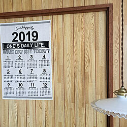 壁/天井/カレンダー2019/カレンダー/セリアのインテリア実例 - 2019-01-06 22:50:45