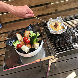 BBQ/チーズフォンデュ/縁側ウッドデッキ/ウッドデッキのある暮らし/庭...などのインテリア実例 - 2020-05-31 18:26:52