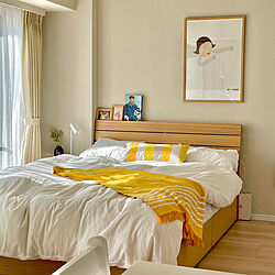 ベッド周り/アートポスター/IKEA/北欧のインテリア実例 - 2024-05-04 14:14:53
