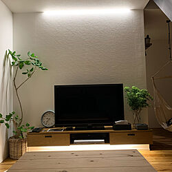間接照明/TVボード/レコーダー置き場/グリーンのある暮らし/観葉植物...などのインテリア実例 - 2020-02-16 22:00:05