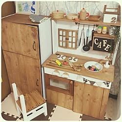 おままごとキッチン/DIY/ハンドメイド/ナチュラル/ダイソー...などのインテリア実例 - 2016-02-06 14:43:00