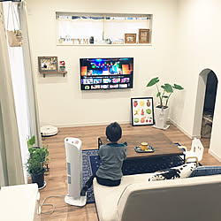 部屋全体/こどものいる暮らし/ニトリ/壁掛けテレビ/模様替え...などのインテリア実例 - 2018-03-01 16:44:45