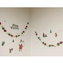 壁/天井/クリスマス/ガーランド/クリスマスツリーの飾り/100均...などのインテリア実例 - 2019-01-07 23:05:29