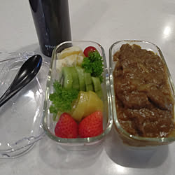 お弁当/カレー作り置き/キッチンカウンター/机/おうちごはんのインテリア実例 - 2020-05-01 07:36:09