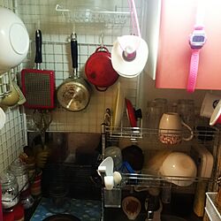 キッチン/狭いキッチン/100均/レオパレス/DIYのインテリア実例 - 2017-03-02 22:32:32