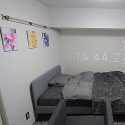 ベッド周り/モノトーン/一人暮らし/IKEA/ホワイトインテリアのインテリア実例 - 2022-02-16 17:31:46