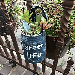 玄関/入り口/NO GREEN NO LIFE/癒し/多肉植物/リメ缶♡...などのインテリア実例 - 2015-06-19 10:03:08