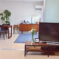 部屋全体/テレビボード/テレビ周り/子供と暮らす。/アパート暮らし...などのインテリア実例 - 2017-03-22 08:04:42