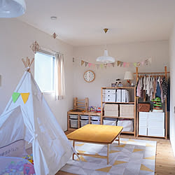 部屋全体/子どもと暮らす/子供部屋女の子/ティピーテント/ボールプール...などのインテリア実例 - 2022-08-18 16:06:15